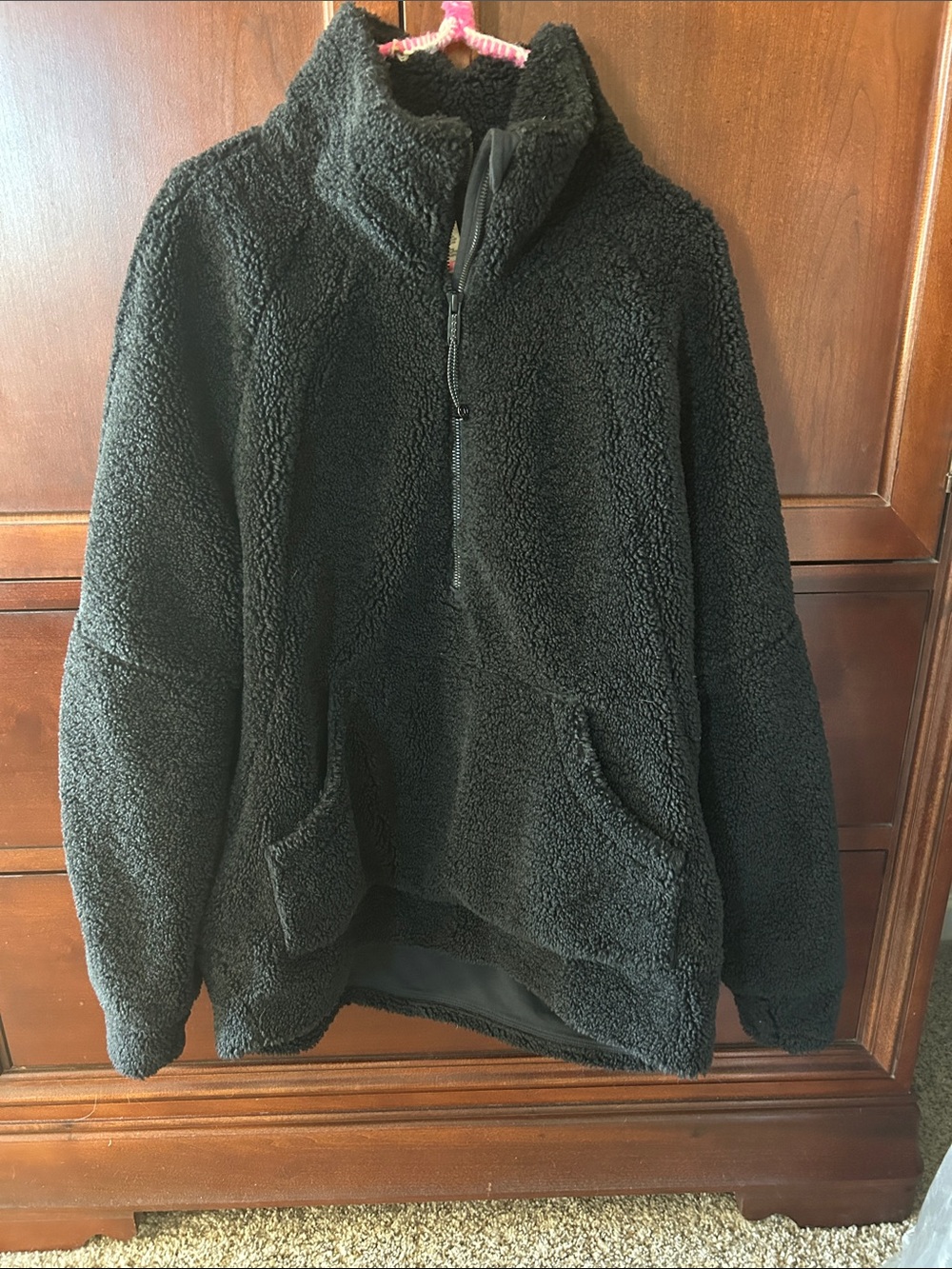 lululemon athletica Black Sherpa Half-Zip Pullover